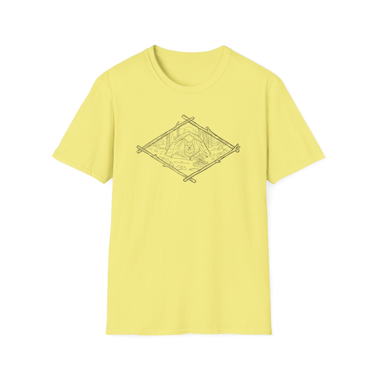 Camping Pup (No Color) T-Shirt