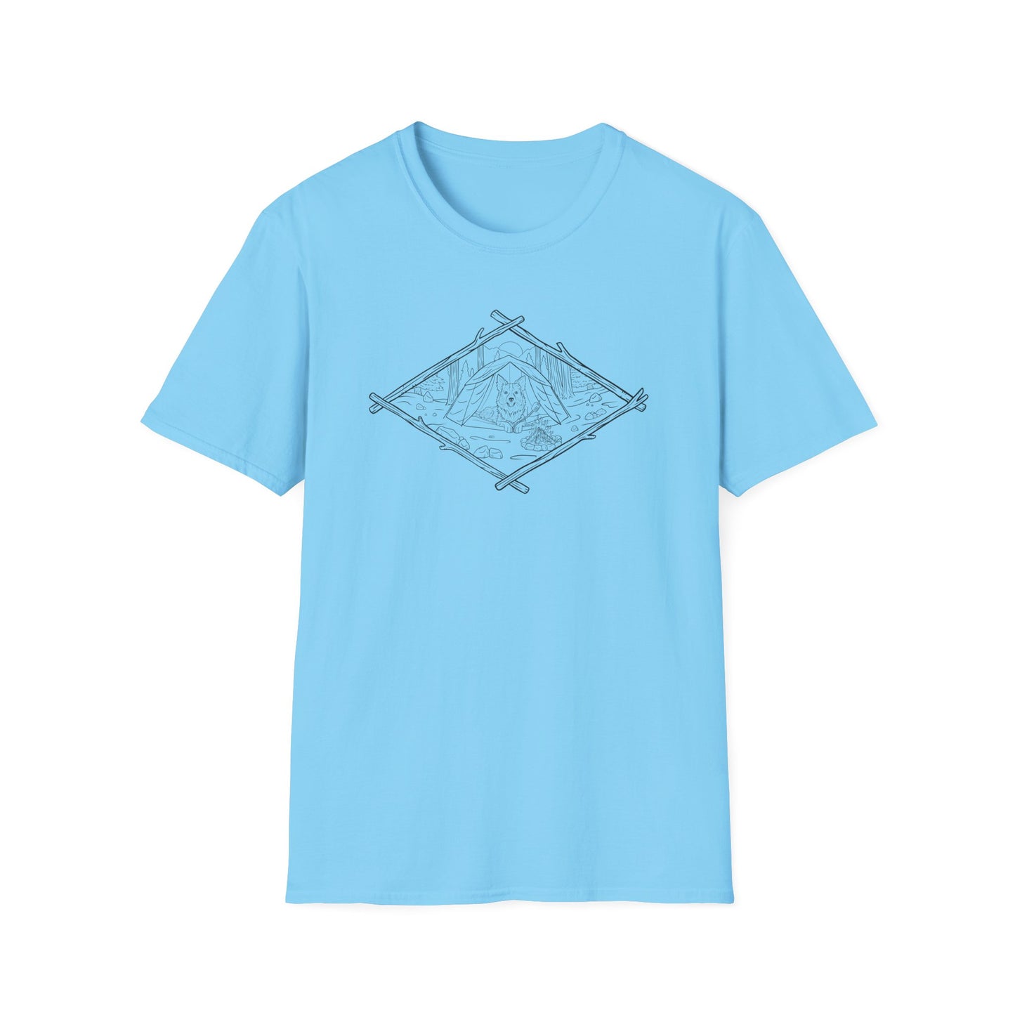 Camping Pup (No Color) T-Shirt