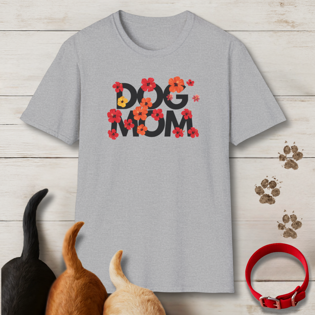 Hibiscus Dog Mom T-Shirt