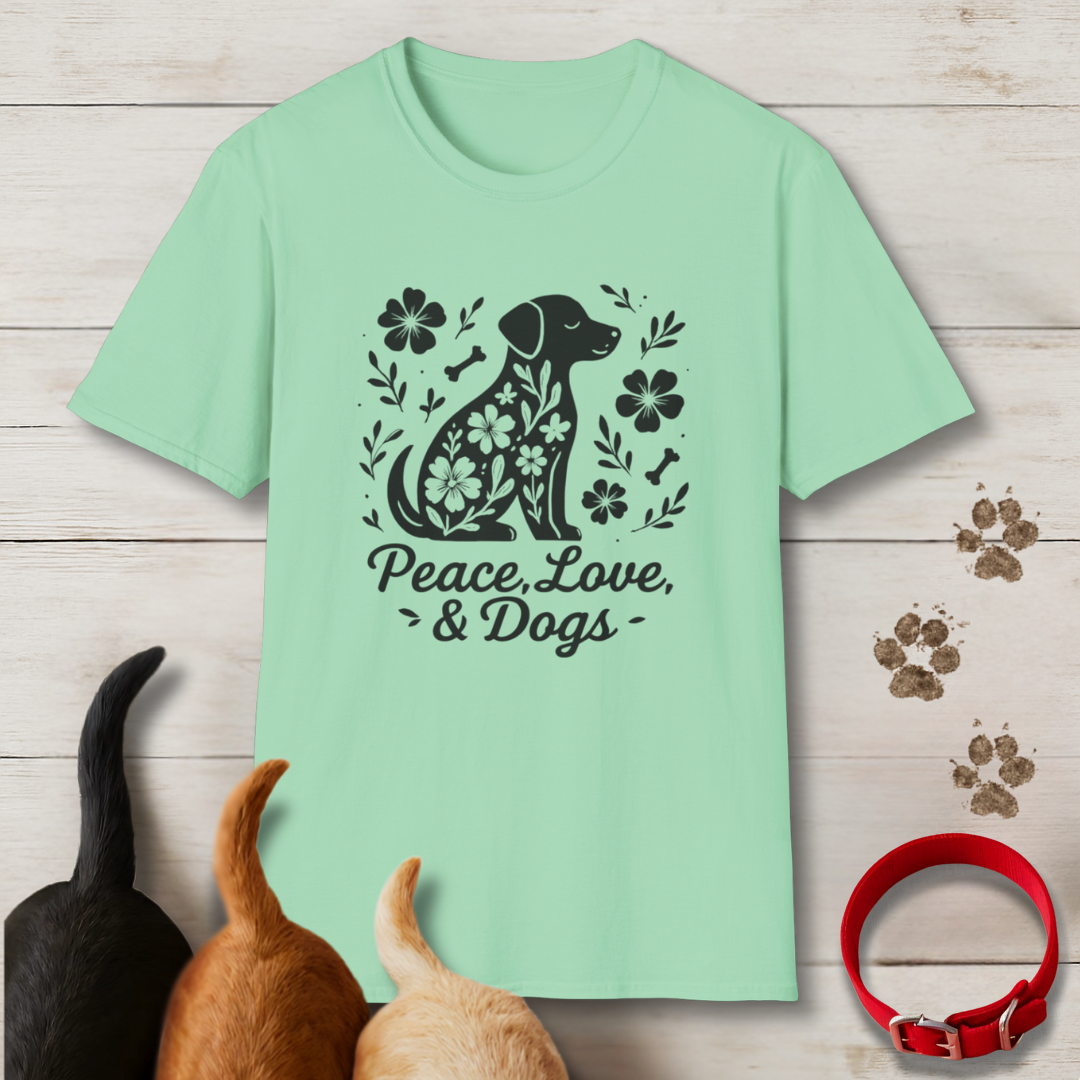 Peace, Love, & Dogs T-Shirt