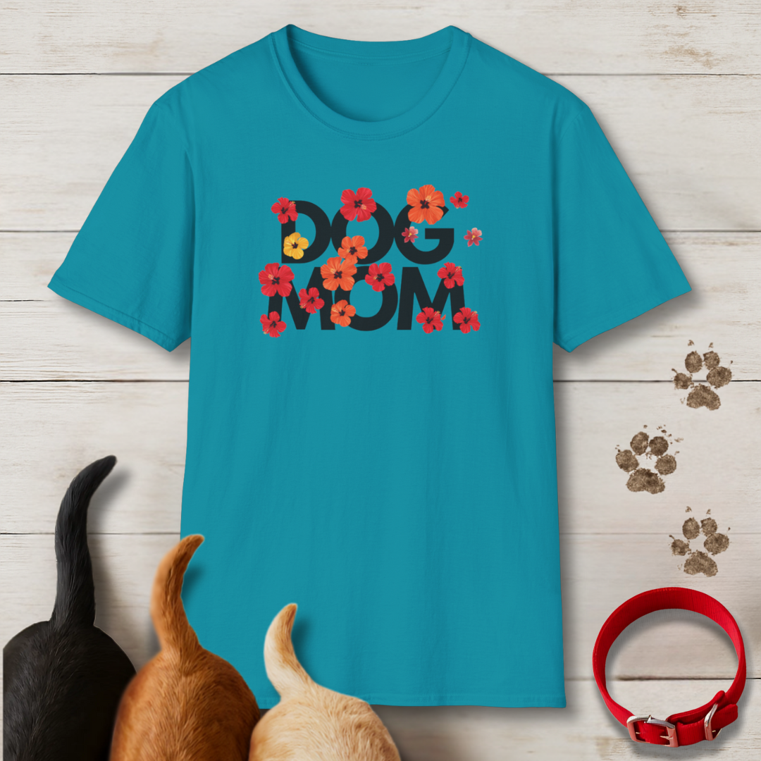 Hibiscus Dog Mom T-Shirt