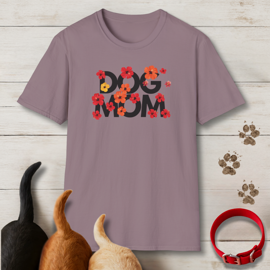 Hibiscus Dog Mom T-Shirt