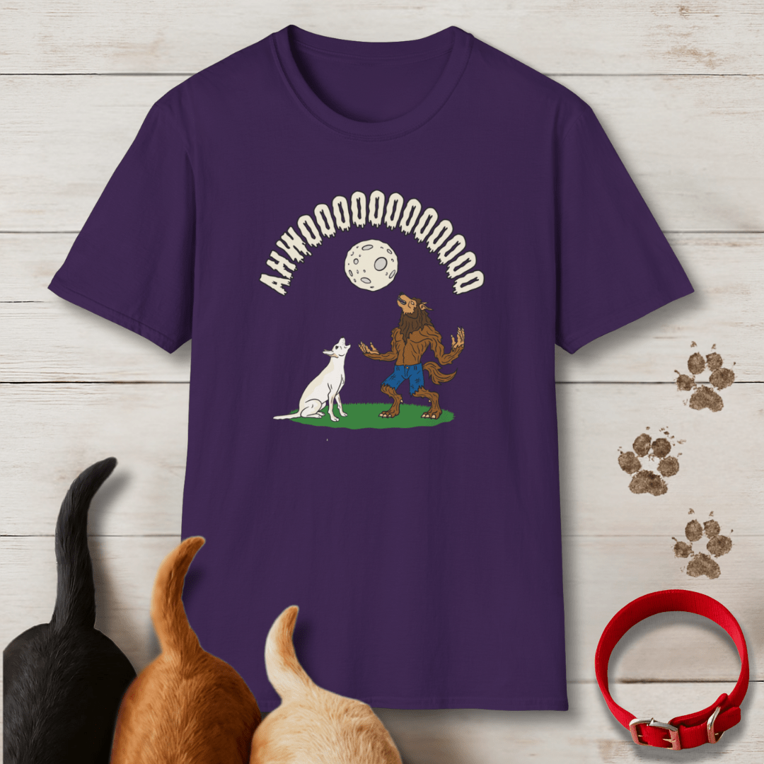 Howling at the Moon T-Shirt - Tailwags Unlimited