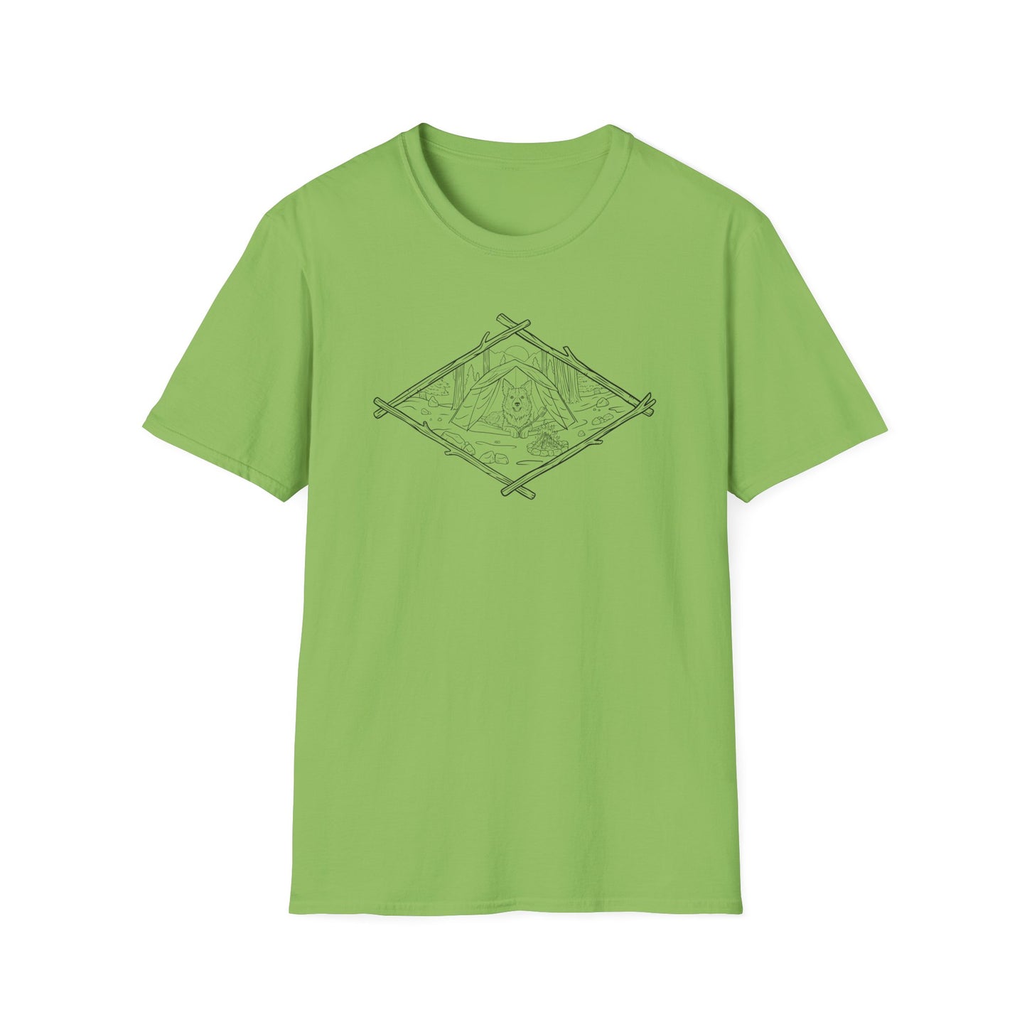 Camping Pup (No Color) T-Shirt