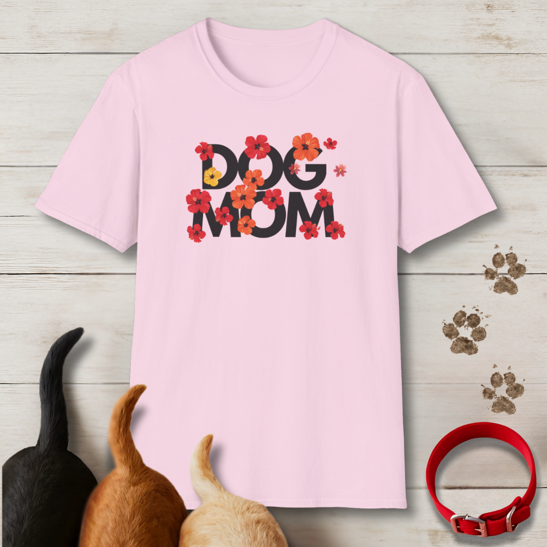 Hibiscus Dog Mom T-Shirt