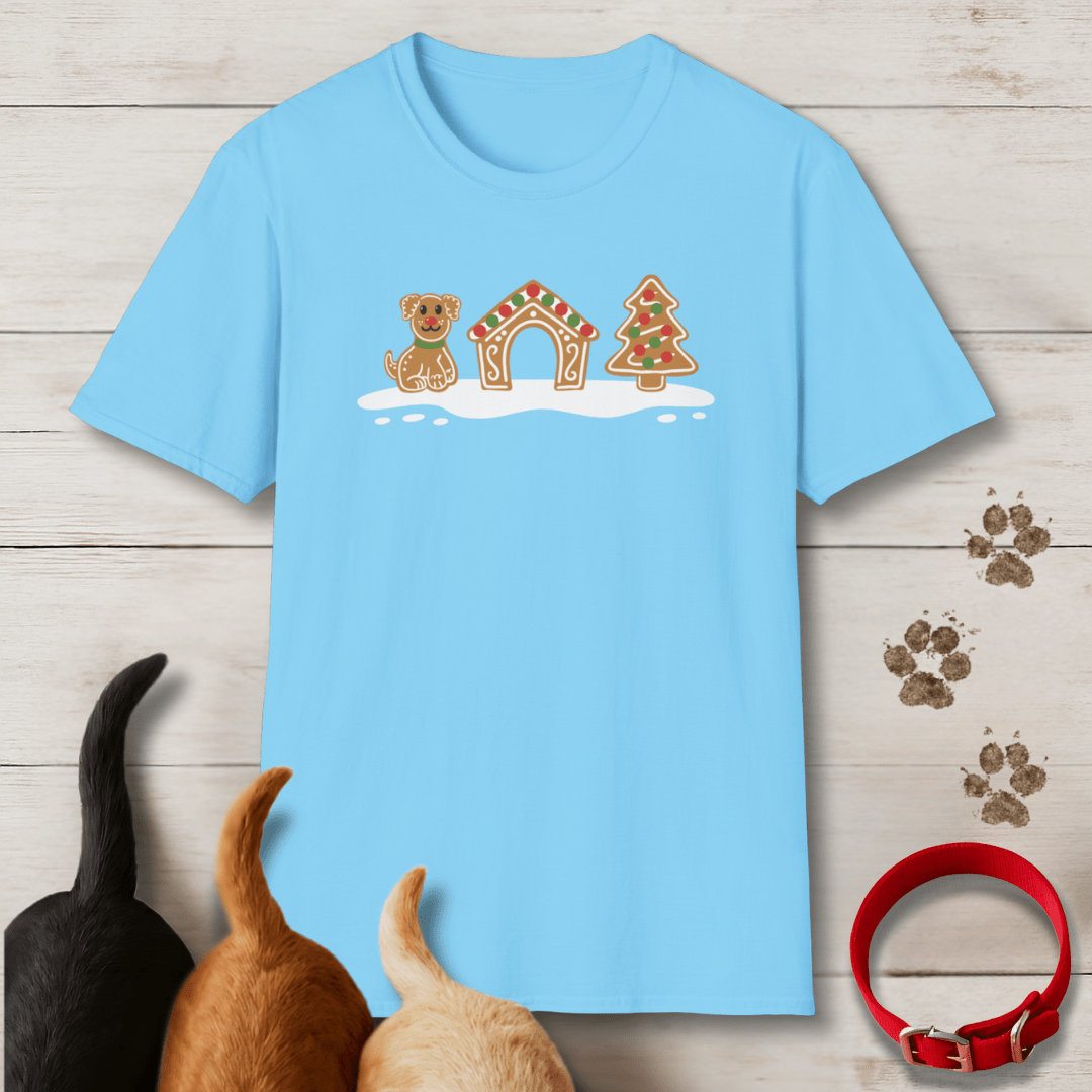 Gingerbread Dog House T-Shirt - Tailwags Unlimited
