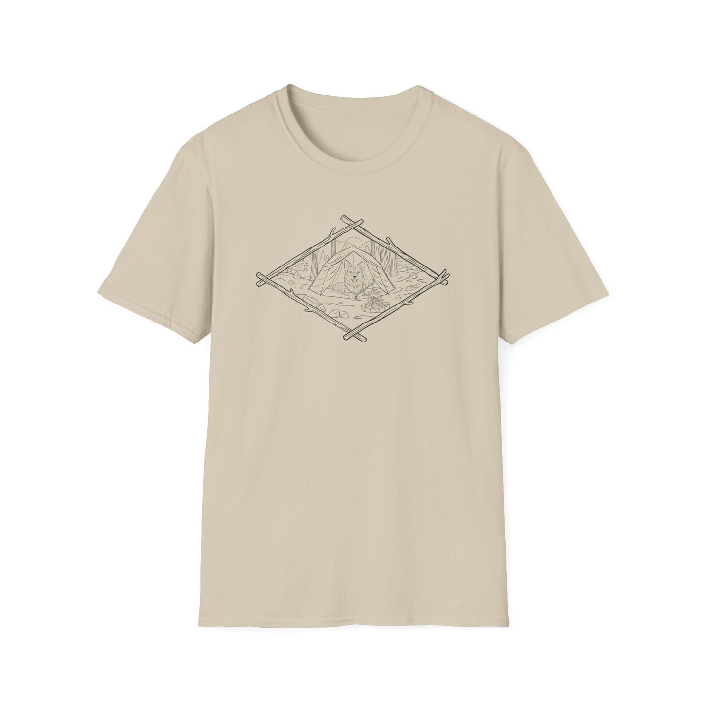Camping Pup (No Color) T-Shirt