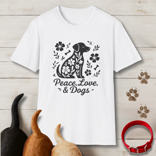Peace, Love, & Dogs T-Shirt