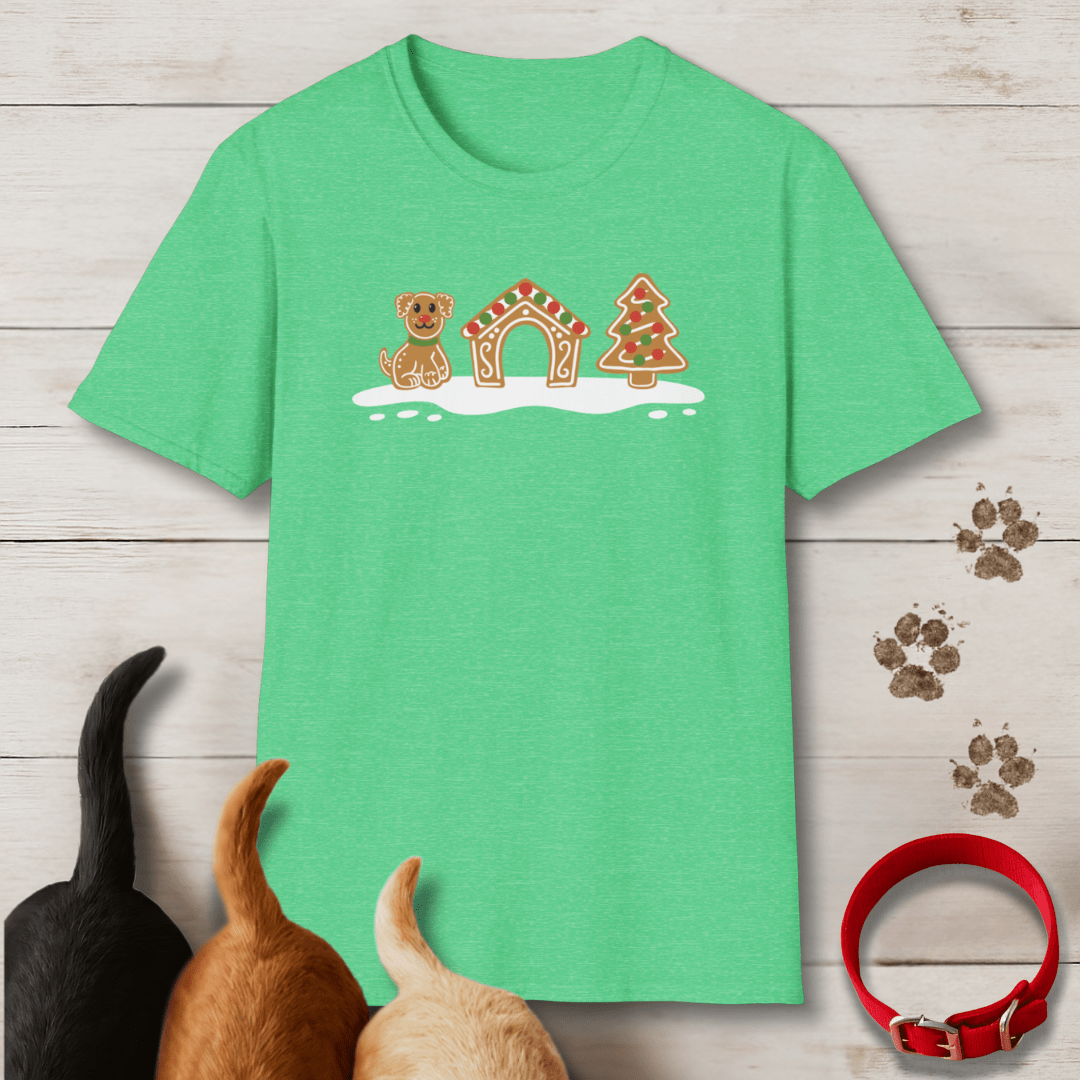 Gingerbread Dog House T-Shirt - Tailwags Unlimited