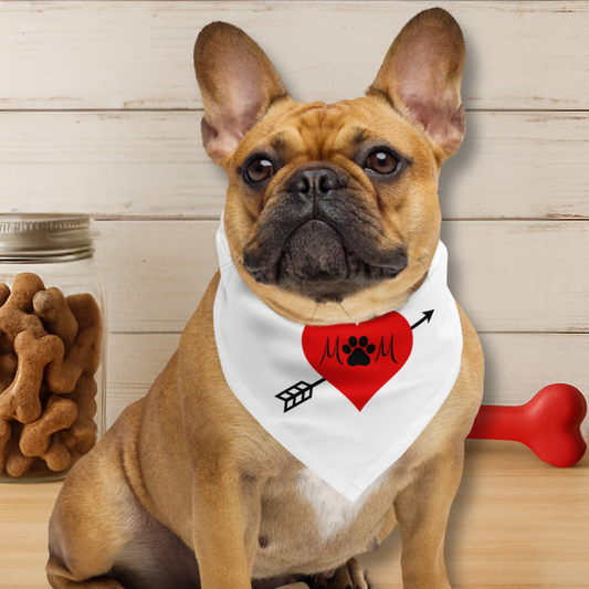 Mom Heart Tattoo Dog Bandana