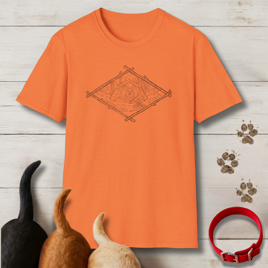 Camping Pup (No Color) T-Shirt