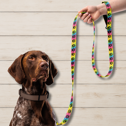 Tie-Dye Paw Print Dog Leash