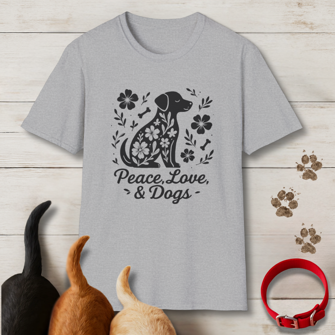 Peace, Love, & Dogs T-Shirt