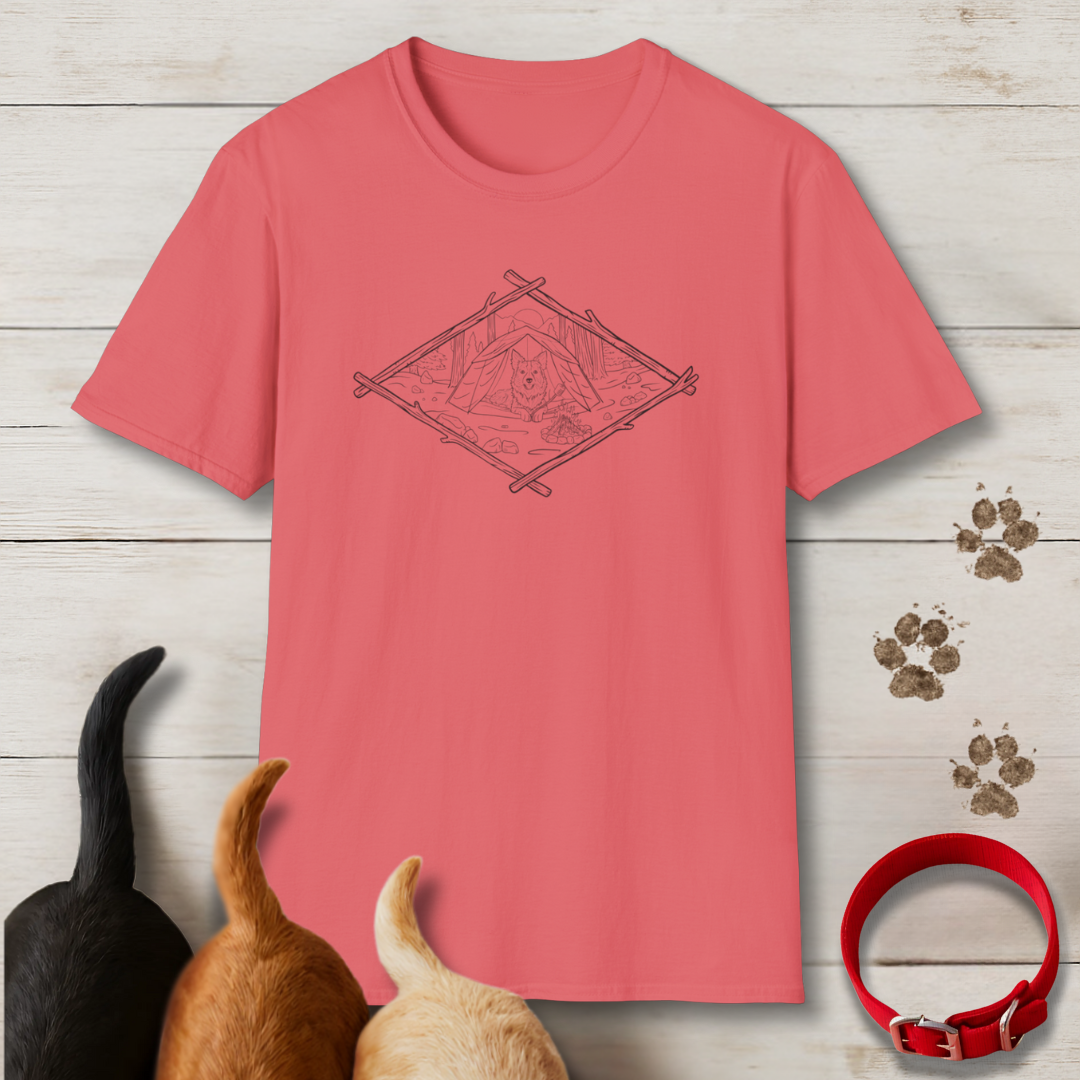 Camping Pup (No Color) T-Shirt