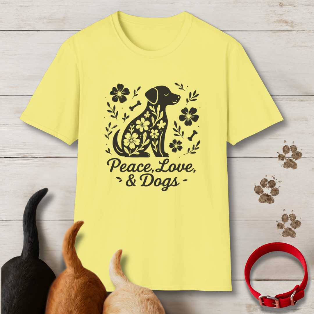 Peace, Love, & Dogs T-Shirt