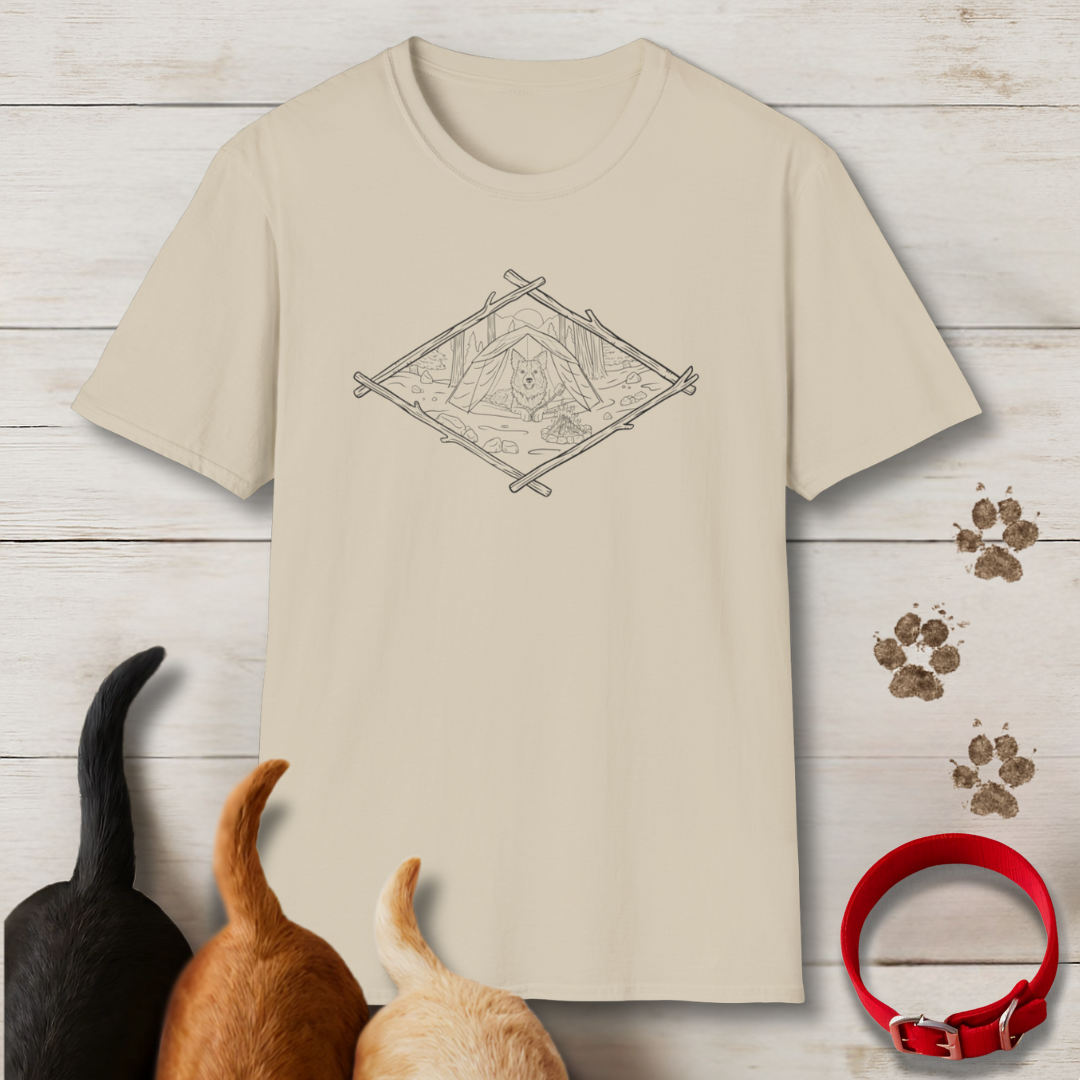 Camping Pup (No Color) T-Shirt