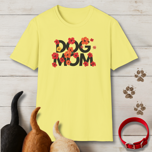 Hibiscus Dog Mom T-Shirt