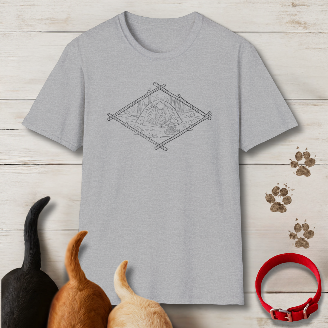 Camping Pup (No Color) T-Shirt