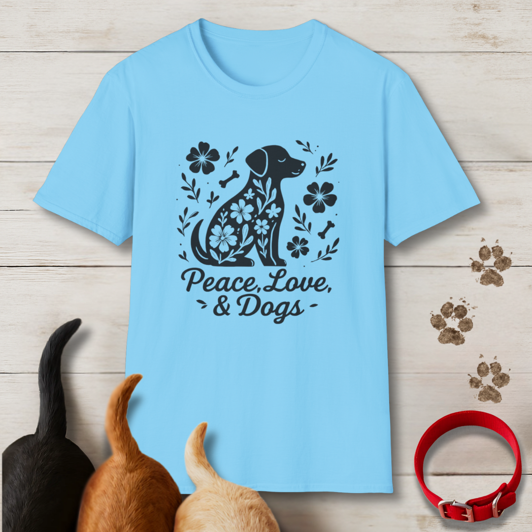Peace, Love, & Dogs T-Shirt
