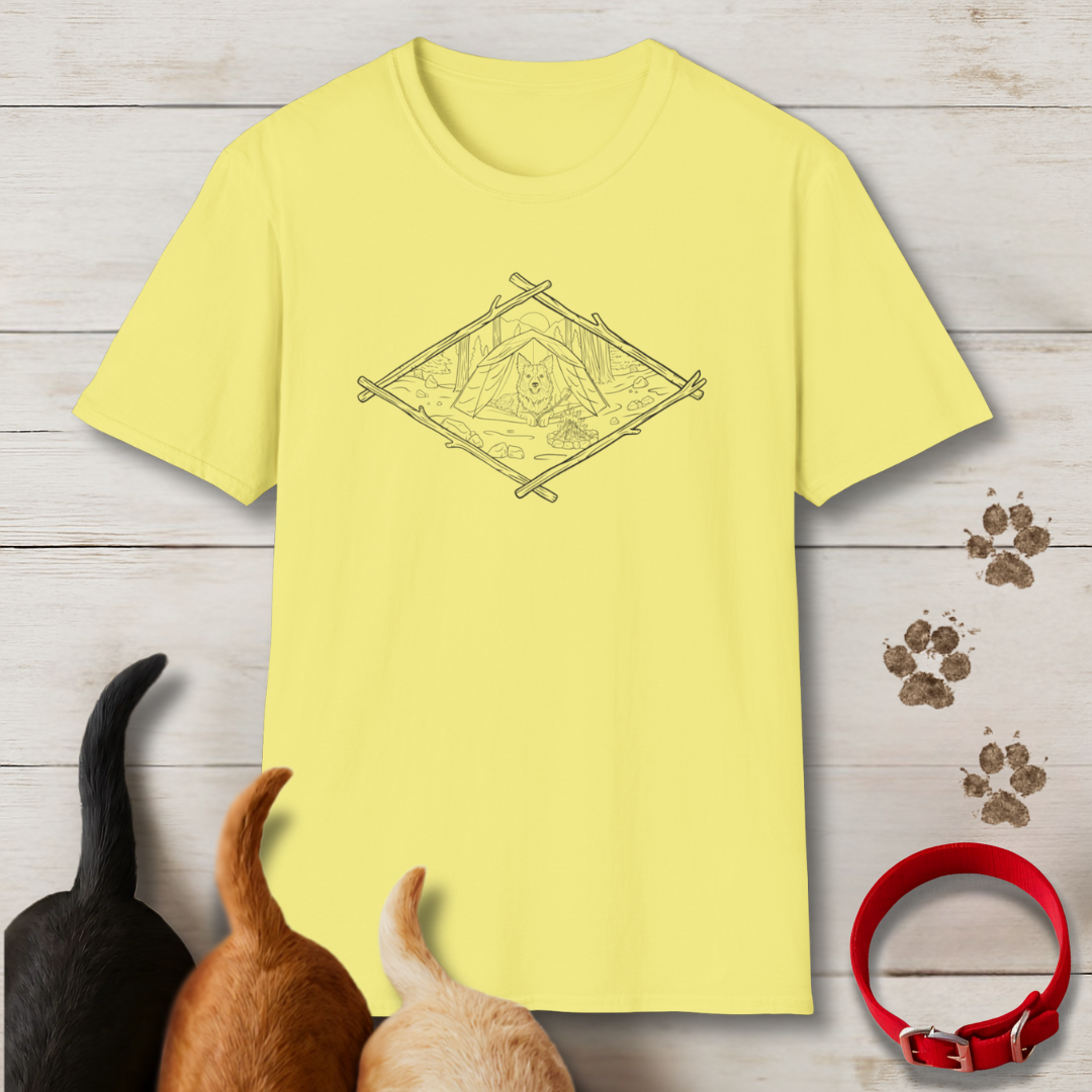 Camping Pup (No Color) T-Shirt