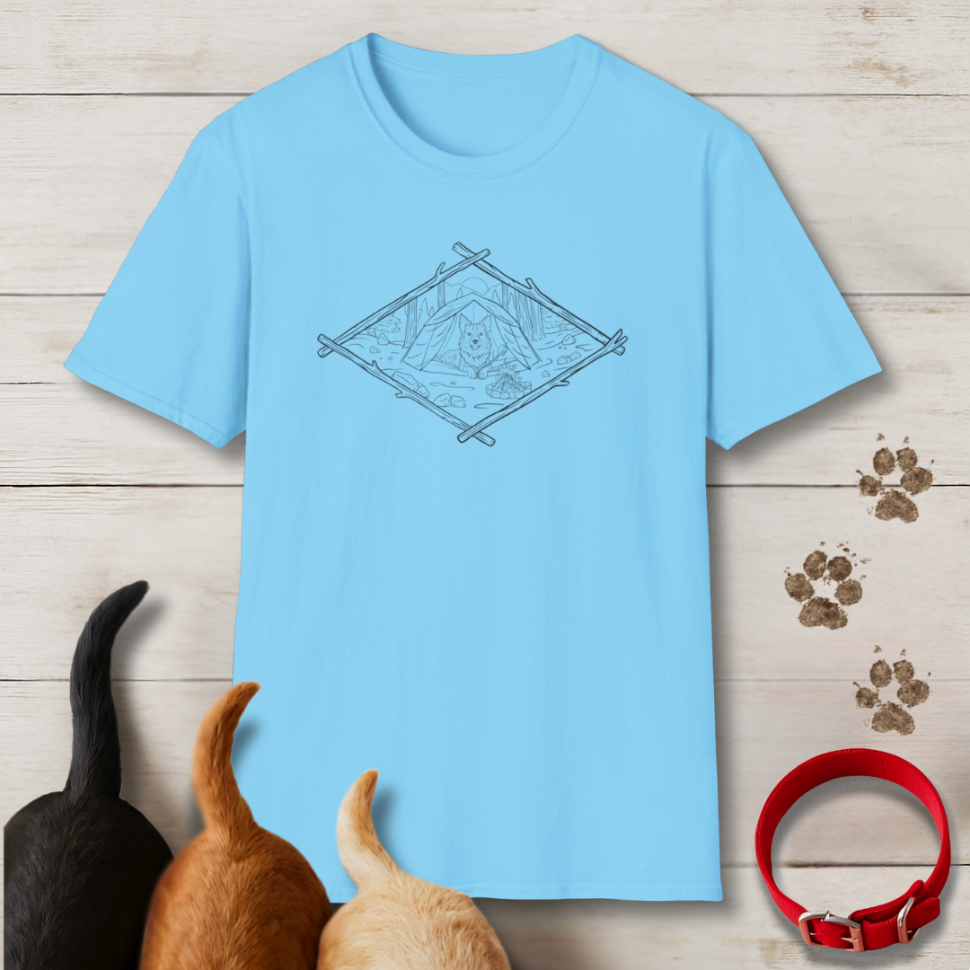 Camping Pup (No Color) T-Shirt