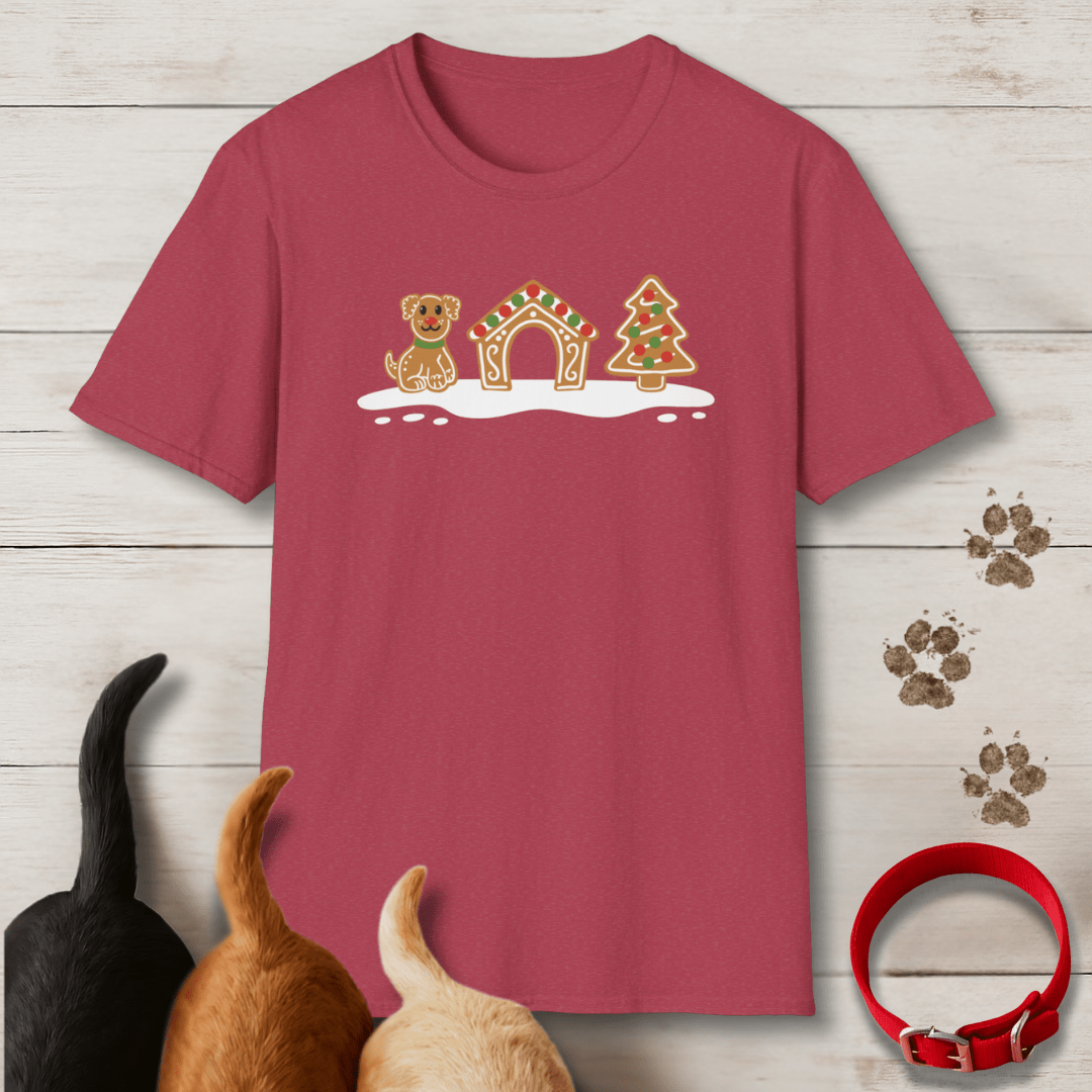 Gingerbread Dog House T-Shirt - Tailwags Unlimited