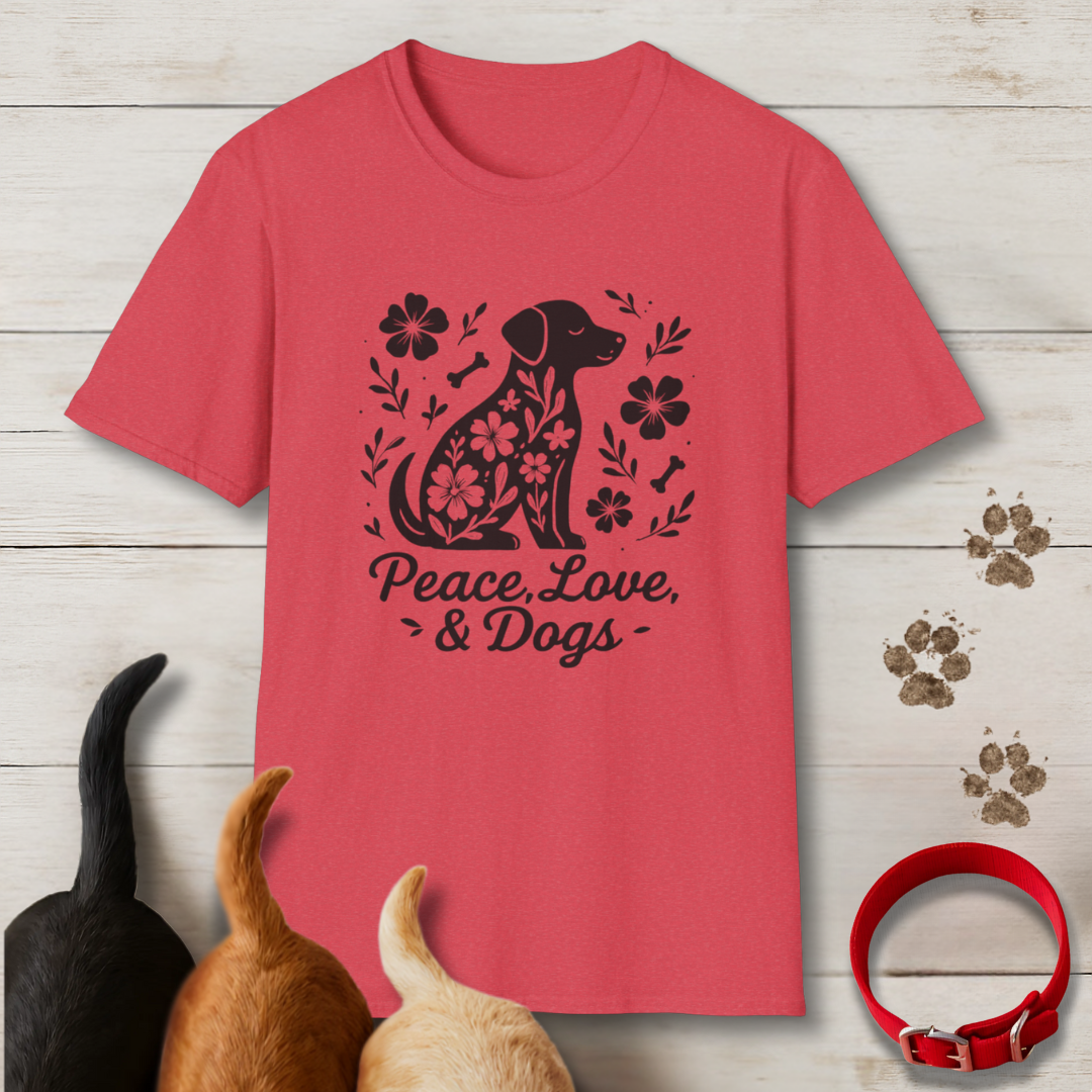 Peace, Love, & Dogs T-Shirt
