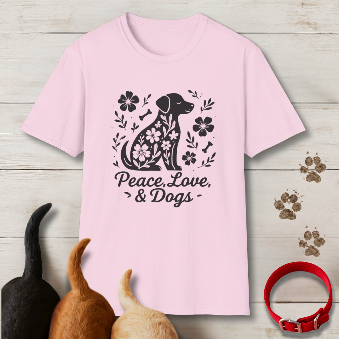 Peace, Love, & Dogs T-Shirt