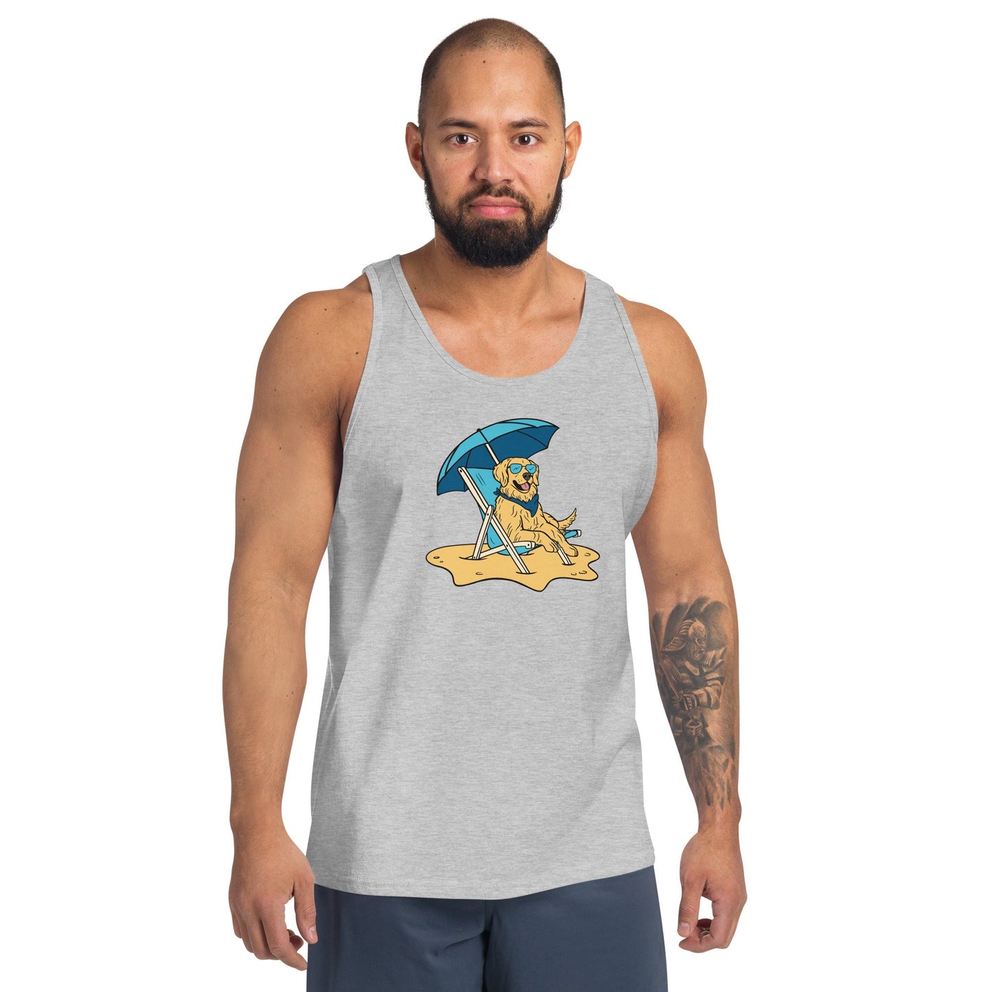 Beach Vibes Men's Tank Top - TAILWAGS UNLIMITED