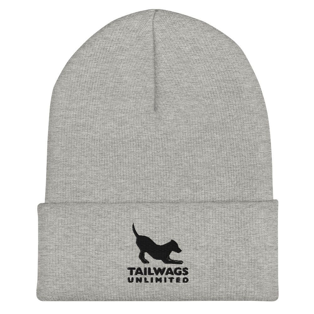 Black Logo Beanie - TAILWAGS UNLIMITED