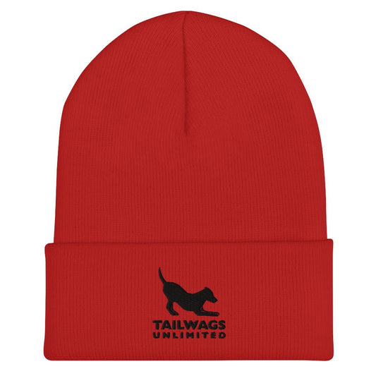 Black Logo Beanie - TAILWAGS UNLIMITED