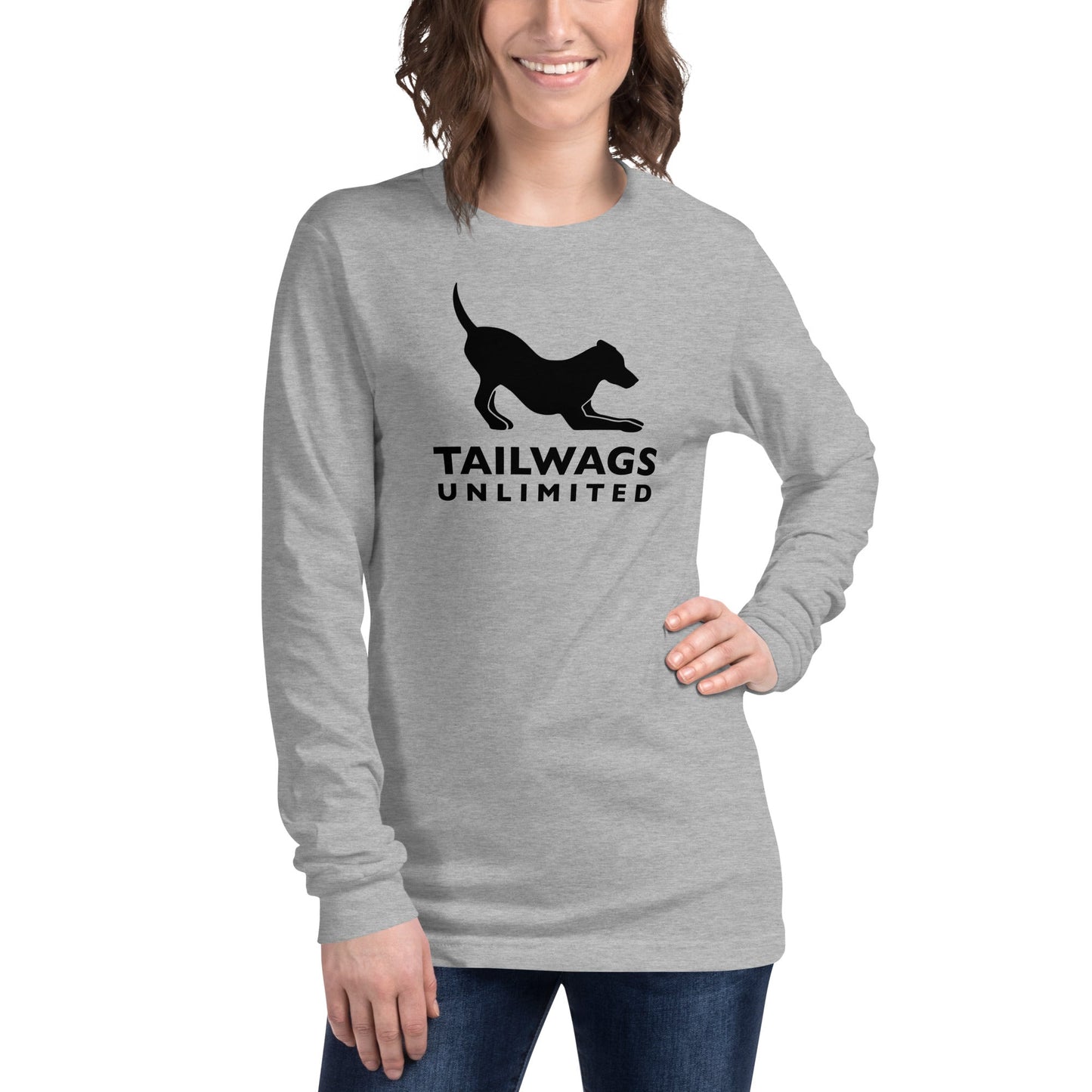 Black Logo Long Sleeve Tee - TAILWAGS UNLIMITED