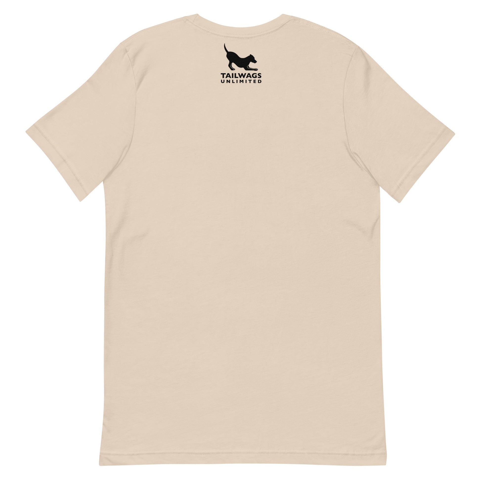 Camping Dog (Black & White) T-Shirt - TAILWAGS UNLIMITED