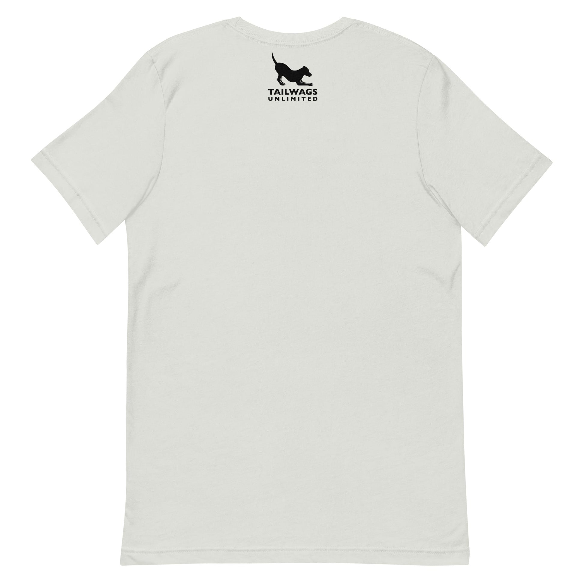 Camping Dog (Black & White) T-Shirt - TAILWAGS UNLIMITED