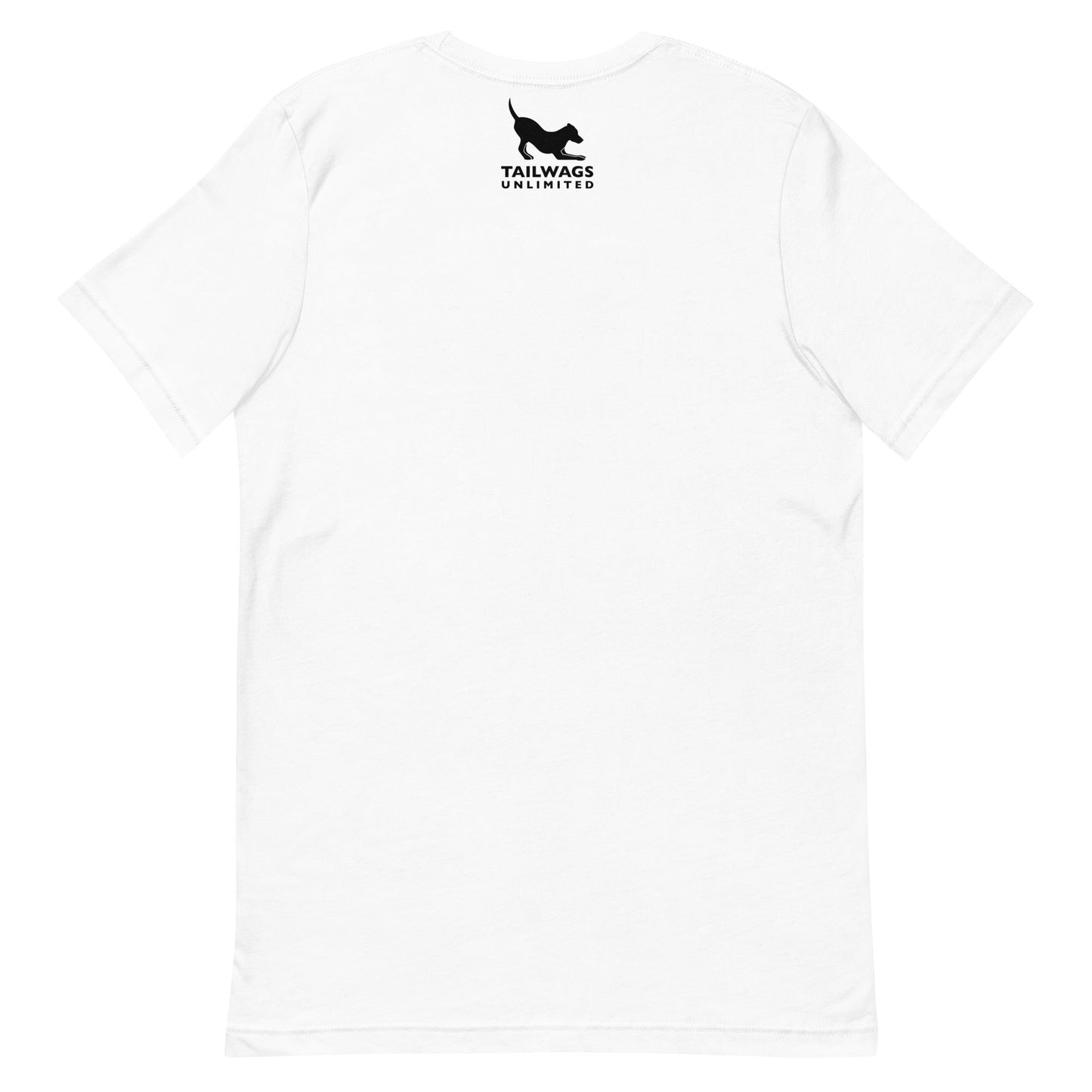 Camping Dog (Black & White) T-Shirt - TAILWAGS UNLIMITED