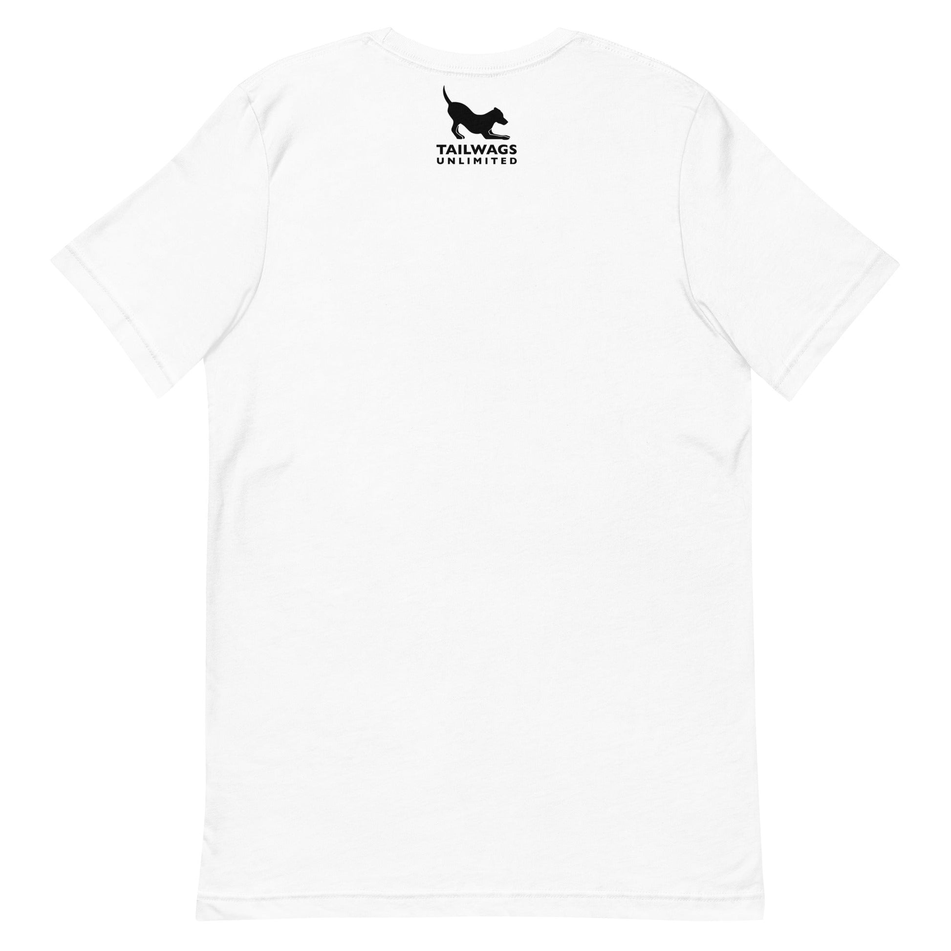 Camping Dog (Black & White) T-Shirt - TAILWAGS UNLIMITED