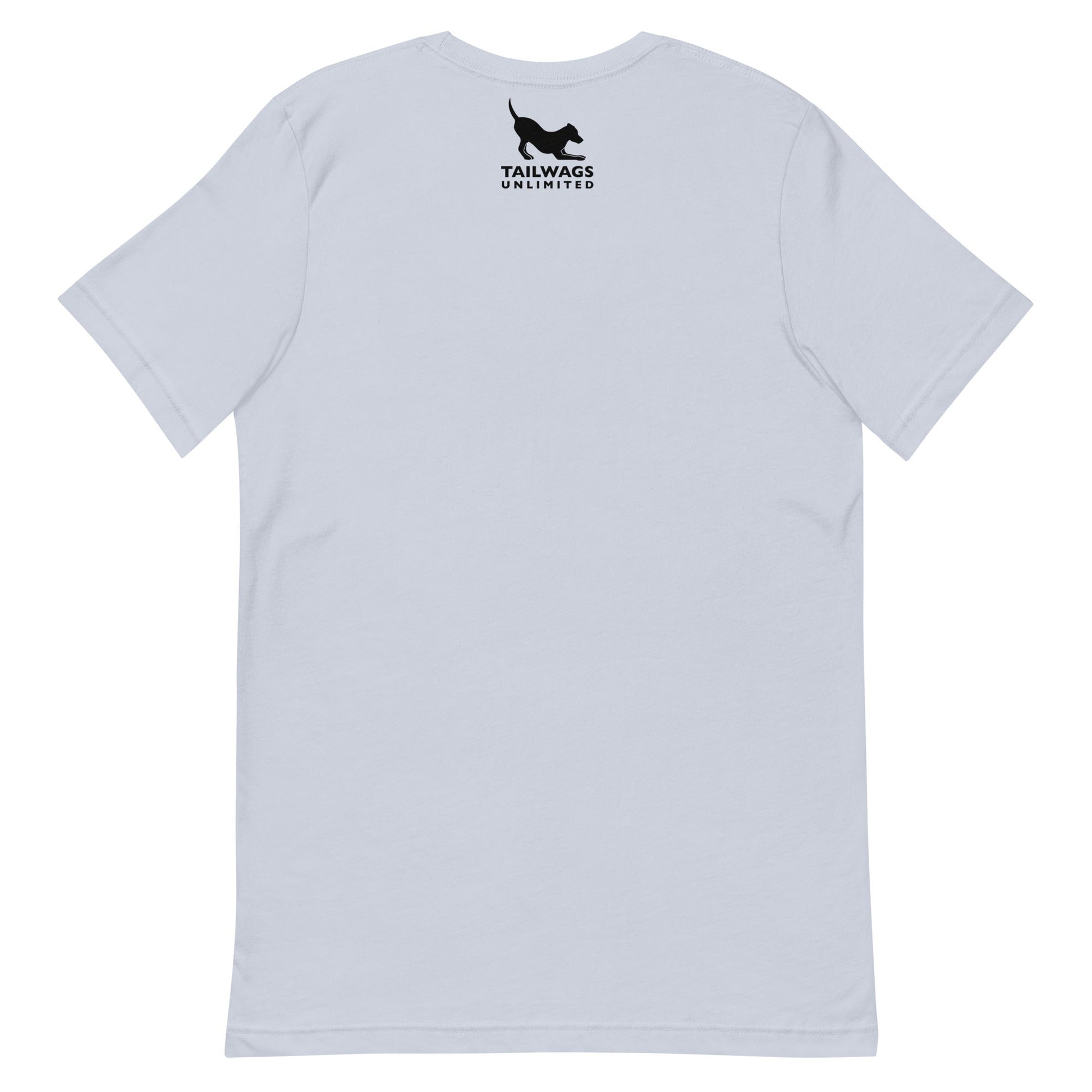 Camping Dog (Black & White) T-Shirt - TAILWAGS UNLIMITED