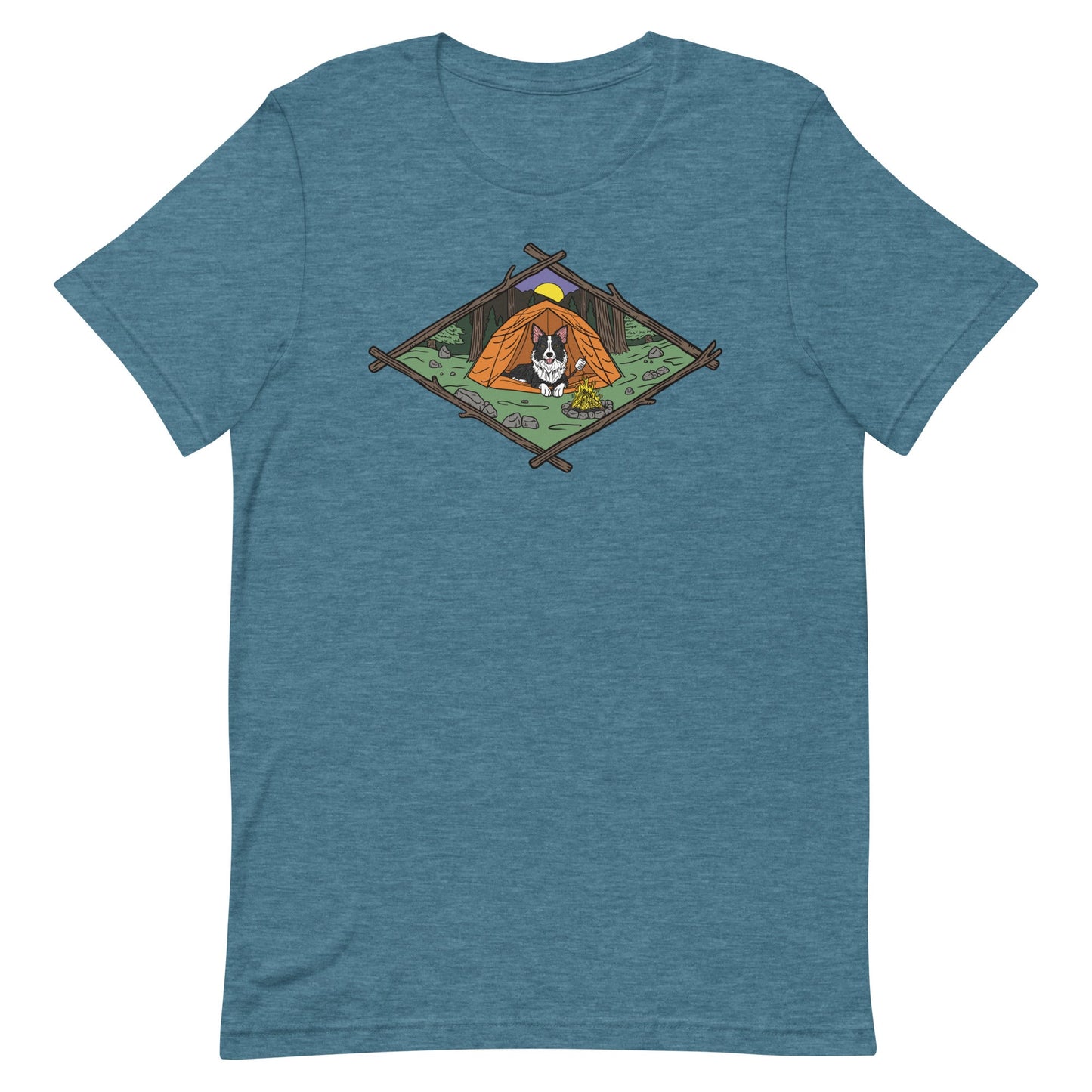 Camping Dog (Color) T - Shirt - TAILWAGS UNLIMITED