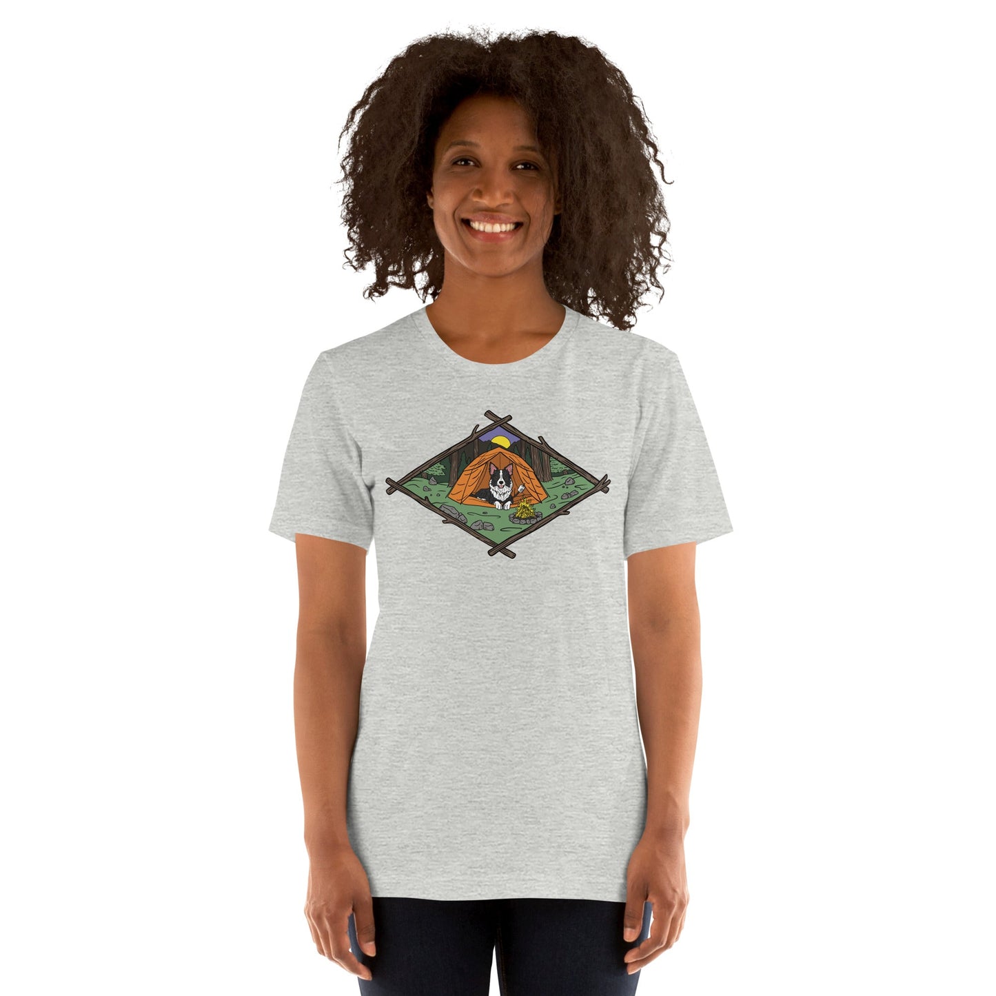 Camping Dog (Color) T - Shirt - TAILWAGS UNLIMITED