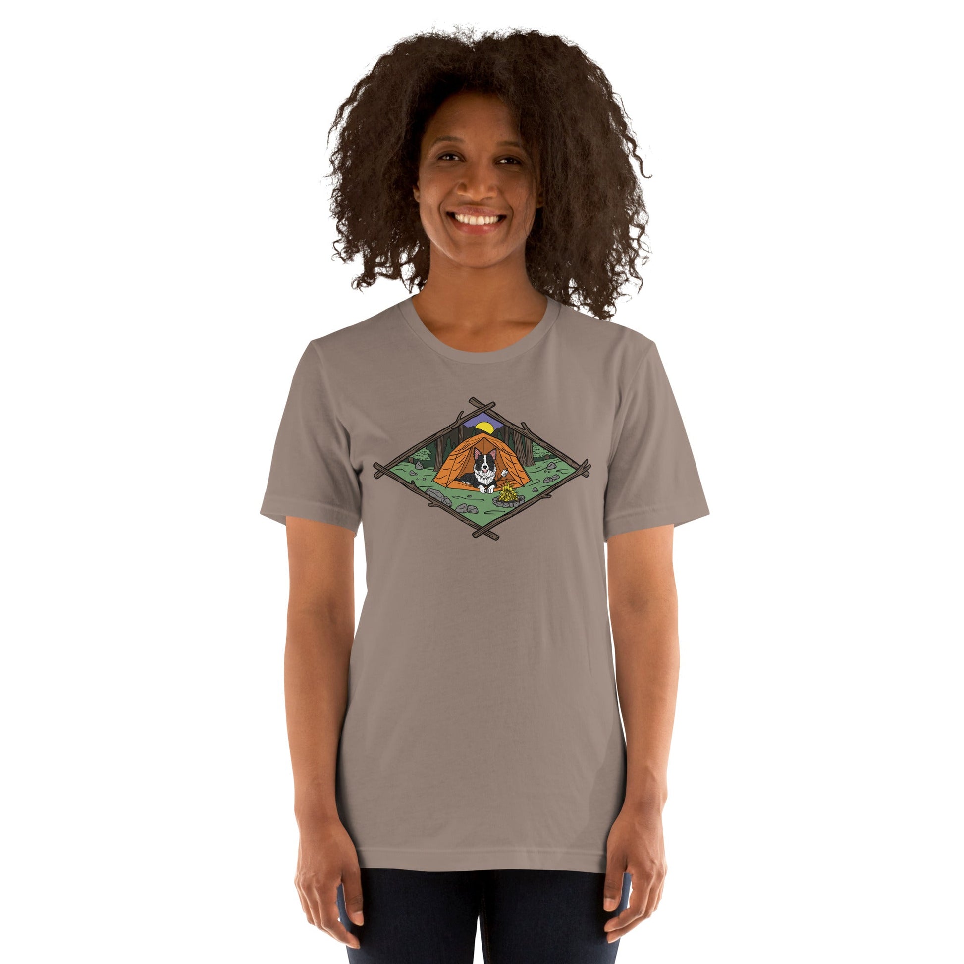 Camping Dog (Color) T - Shirt - TAILWAGS UNLIMITED