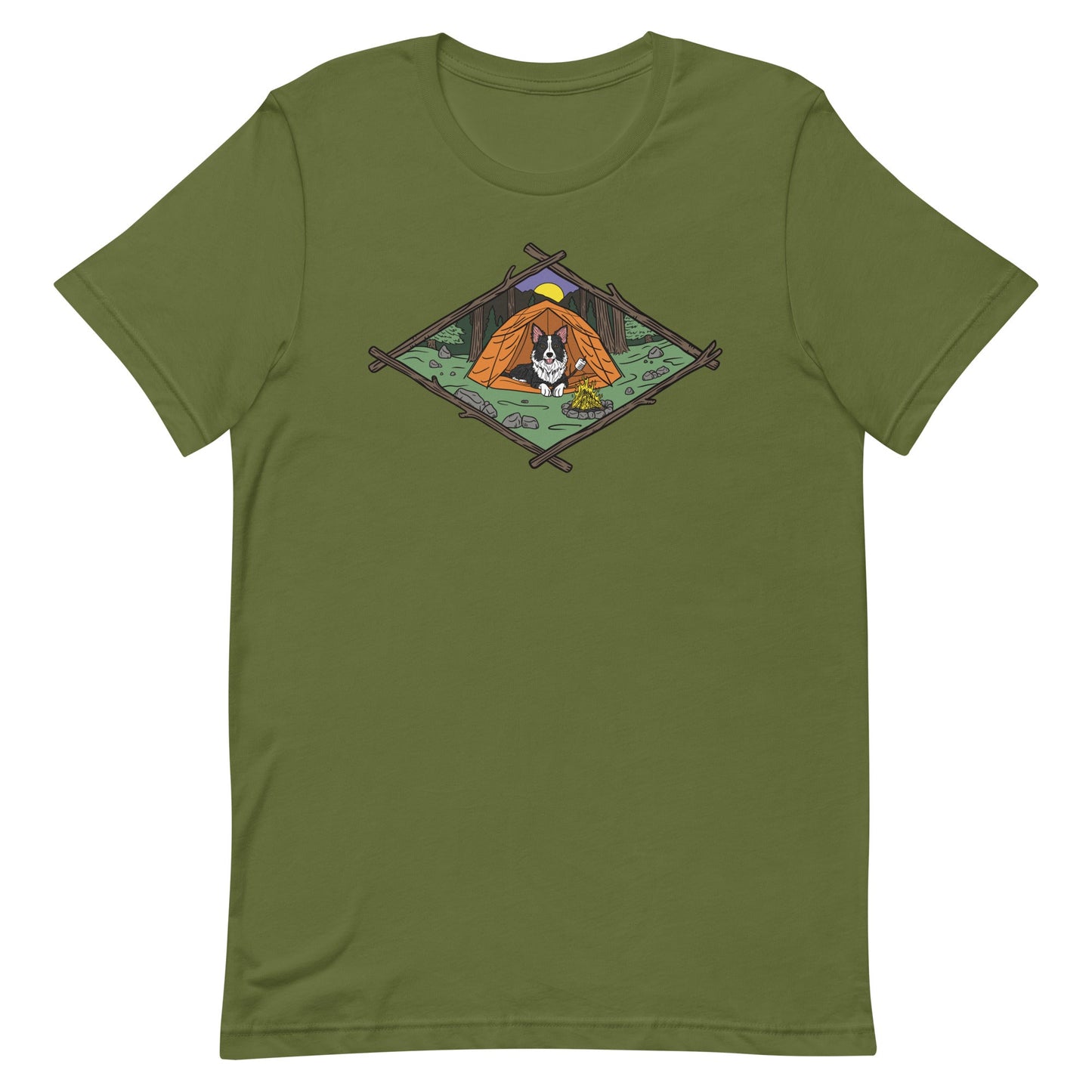 Camping Dog (Color) T - Shirt - TAILWAGS UNLIMITED