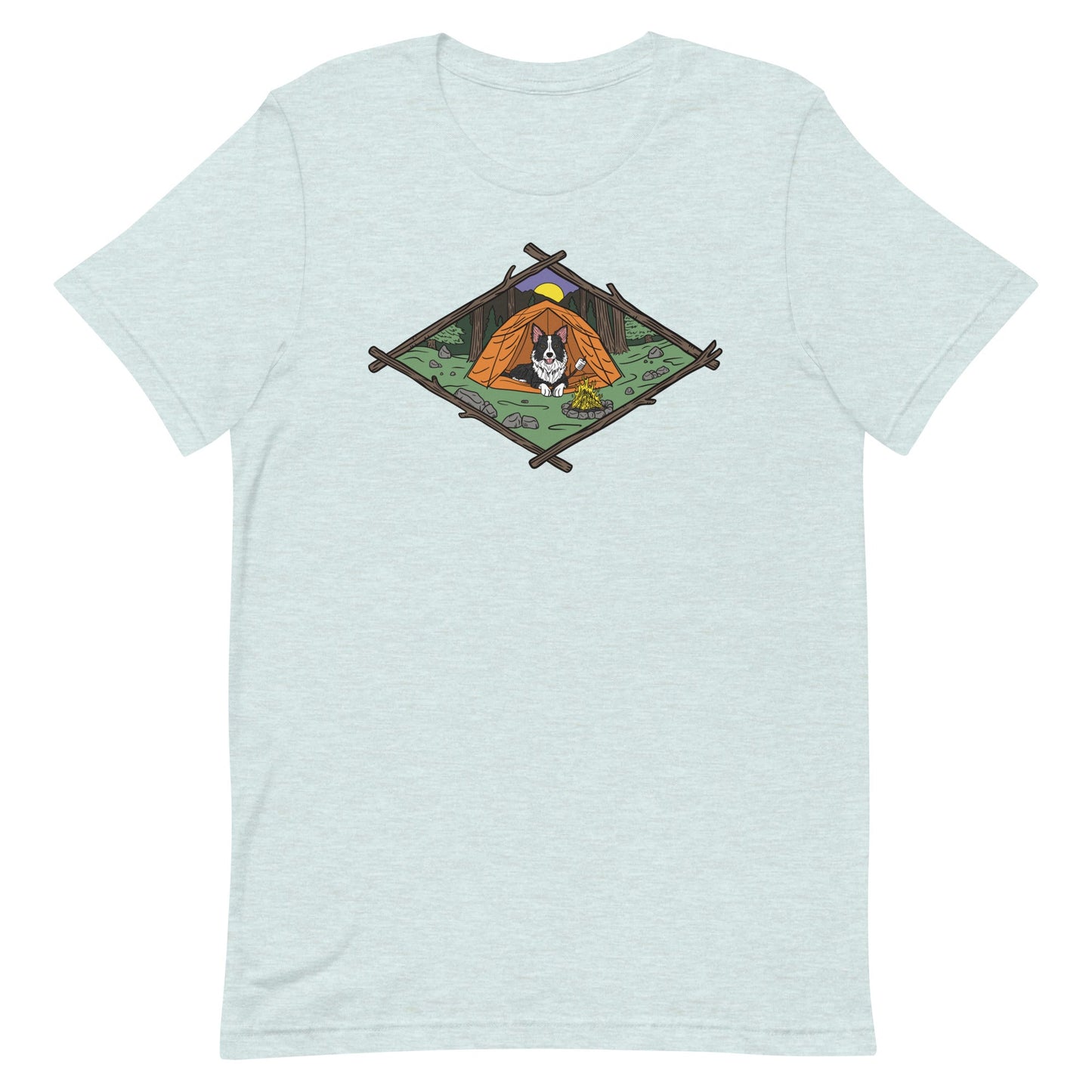 Camping Dog (Color) T - Shirt - TAILWAGS UNLIMITED