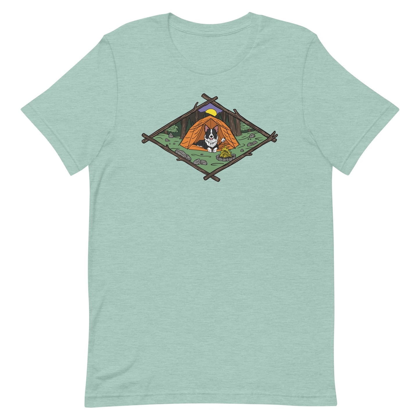 Camping Dog (Color) T - Shirt - TAILWAGS UNLIMITED