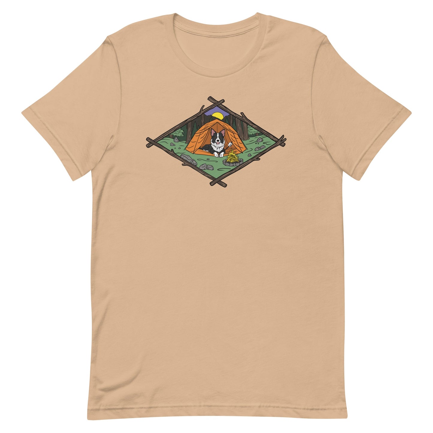 Camping Dog (Color) T - Shirt - TAILWAGS UNLIMITED