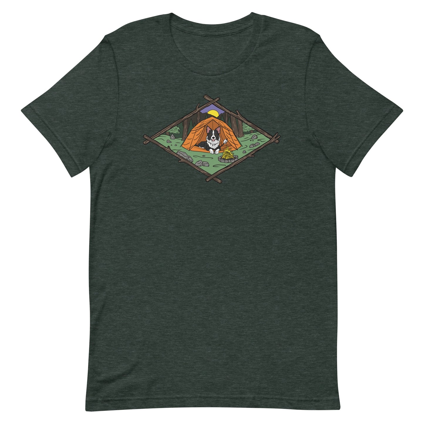 Camping Dog (Color) T - Shirt - TAILWAGS UNLIMITED