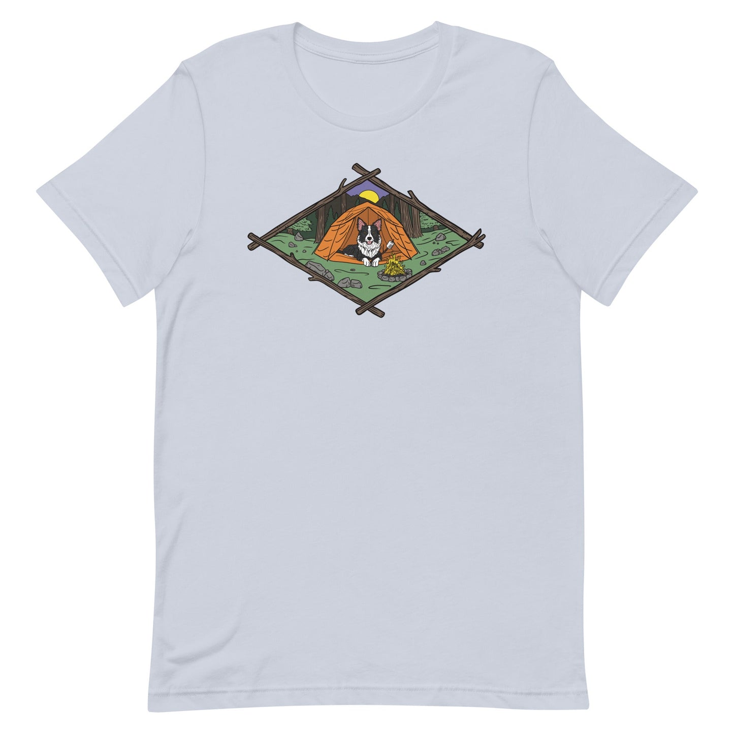 Camping Dog (Color) T - Shirt - TAILWAGS UNLIMITED