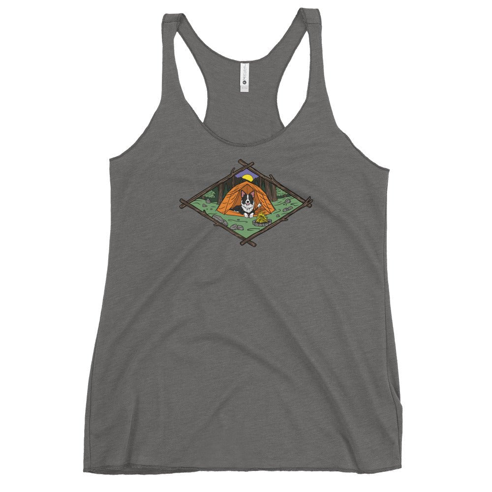 Camping Dog Racerback Tank - TAILWAGS UNLIMITED