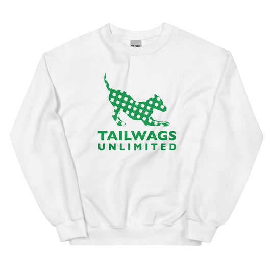 Clover Patterned Green Logo Crewneck Sweatshirt - TAILWAGS UNLIMITED