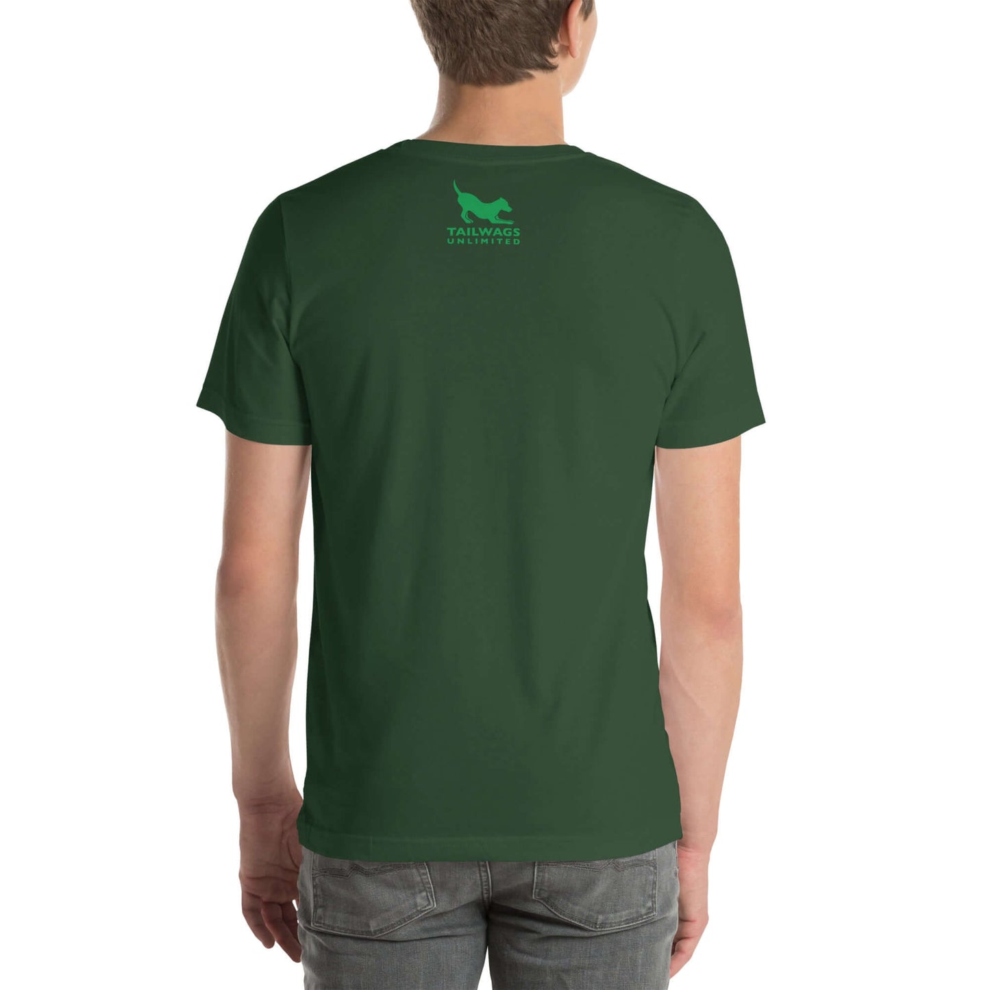 Clover Patterned Green Logo T-Shirt - TAILWAGS UNLIMITED