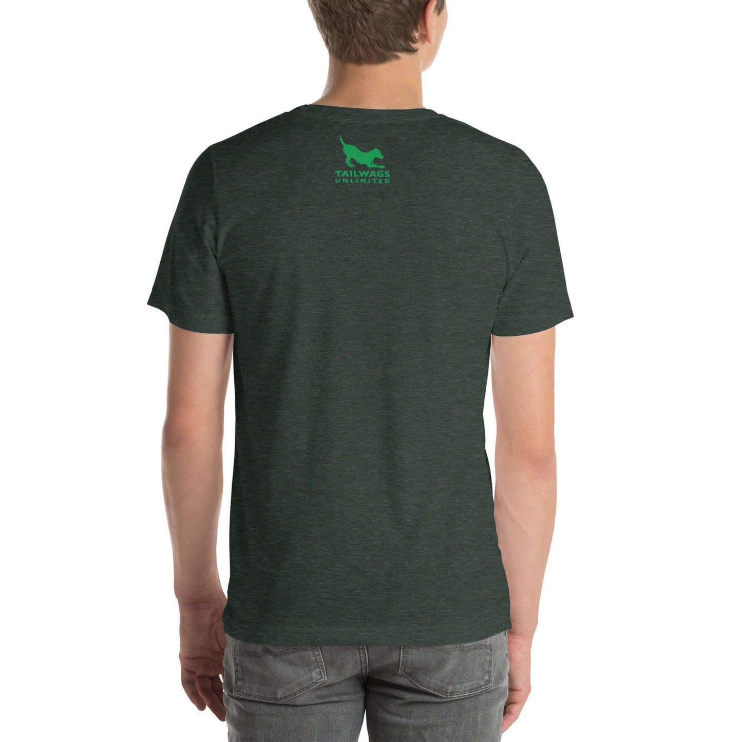 Clover Patterned Green Logo T-Shirt - TAILWAGS UNLIMITED